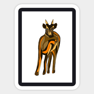 deer illustration Sticker